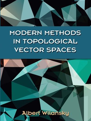 cover image of Modern Methods in Topological Vector Spaces